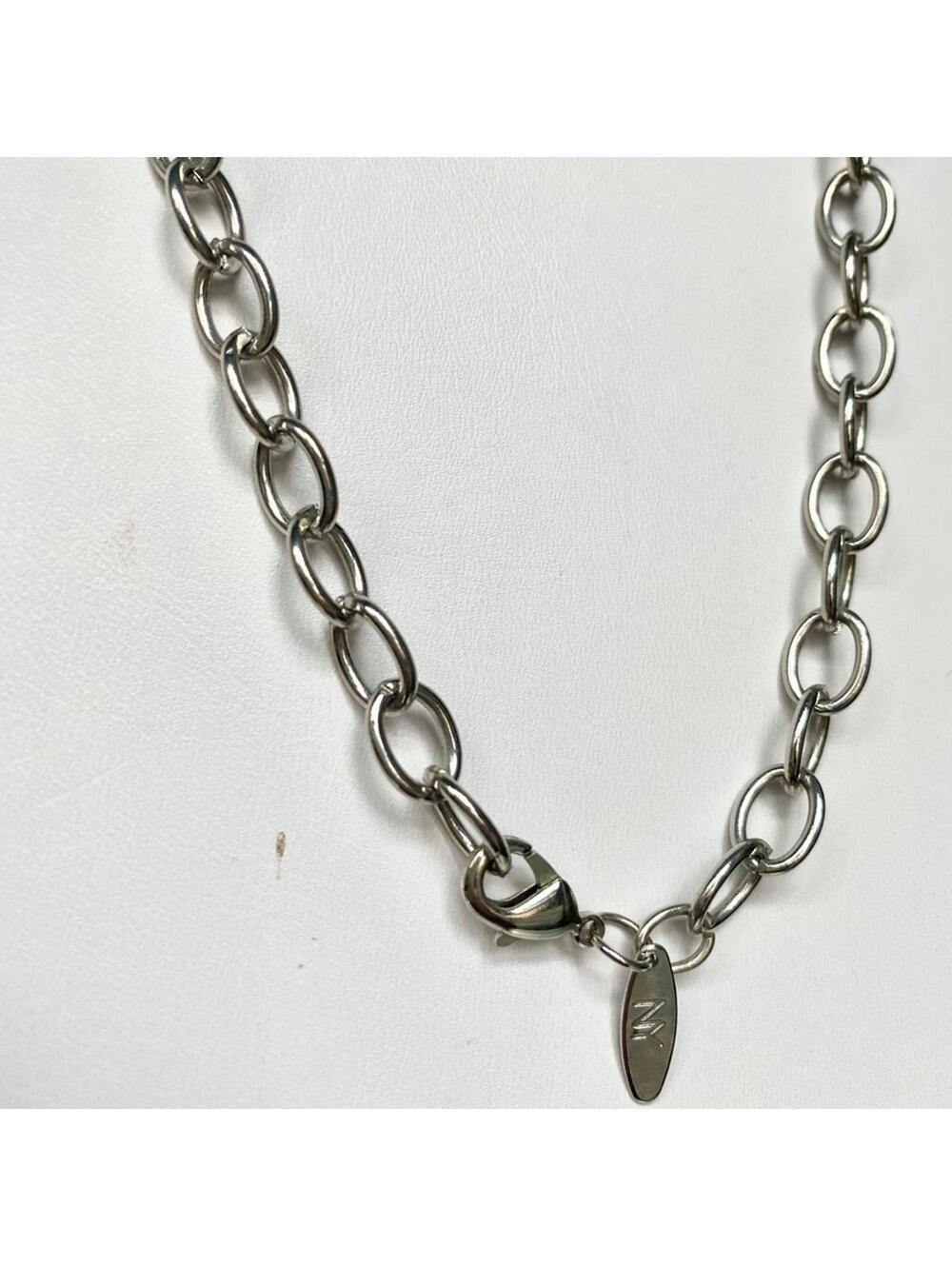 Vintage NY&Co Silver Faux Pearl Layered Necklace - Picture 5 of 8